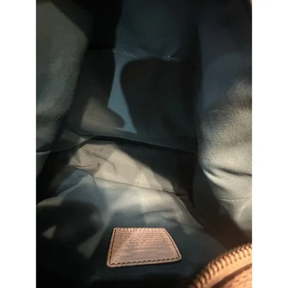 Coach White and Brown Leather Shoulder Bag with Slouchy Silhouette - Picture 9 of 9